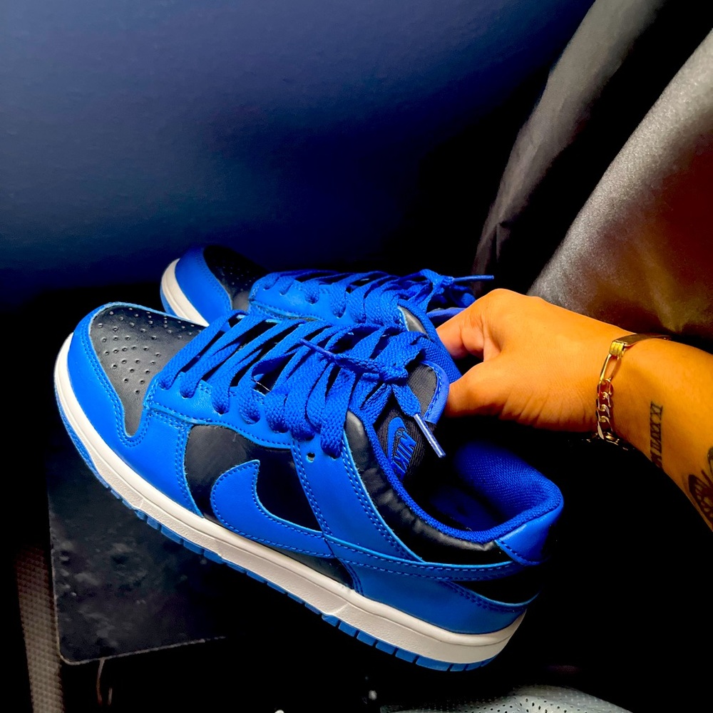 Nike blue and black dunks